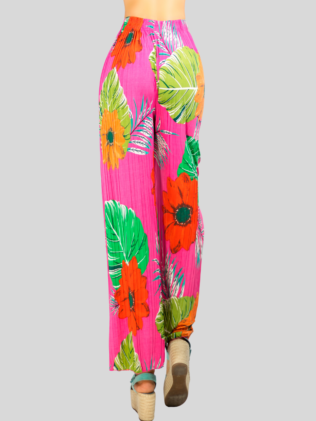 Foto 6 pulgar | Pantalones De Pierna Ancha Stretch Panta-1007 Con Diseñi Plisado