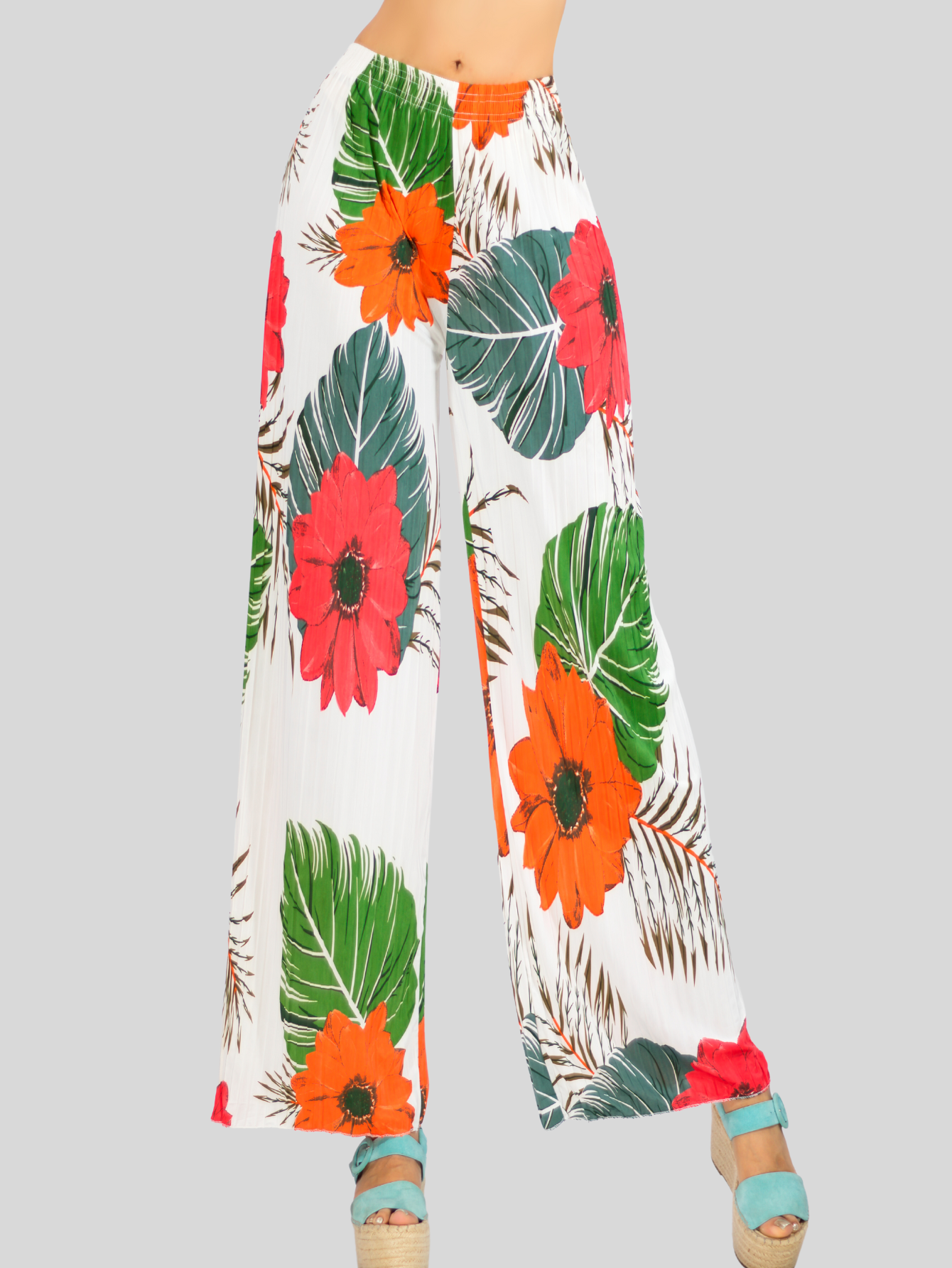Foto 5 pulgar | Pantalones De Pierna Ancha Stretch Panta-1007 Con Diseñi Plisado