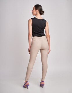 Foto 2 | Pantalón Devendi Color Beige Stretch Skinny