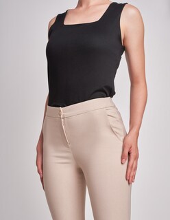 Foto 3 | Pantalón Devendi Color Beige Stretch Skinny