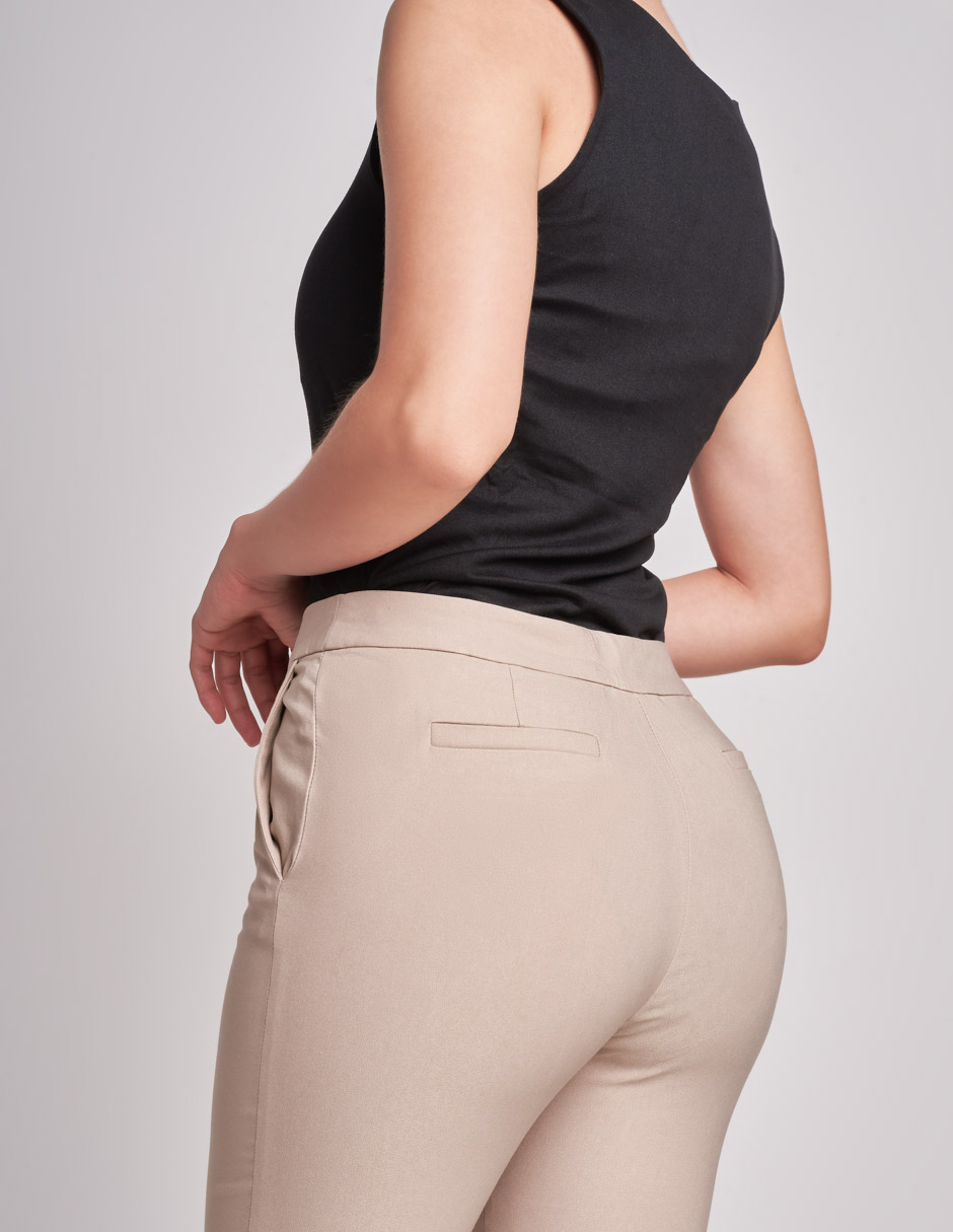 Foto 5 pulgar | Pantalón Devendi Color Beige Stretch Skinny