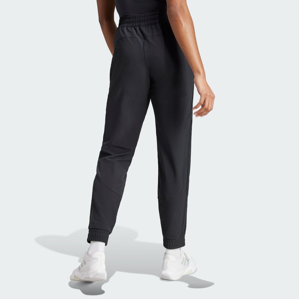 Foto 6 pulgar | Pants Pacer All Gym 3 Franjas Tejidos Corte Medio Adidas Negro Mujer
