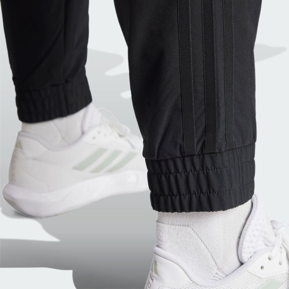 Foto 9 pulgar | Pants Pacer All Gym 3 Franjas Tejidos Corte Medio Adidas Negro Mujer