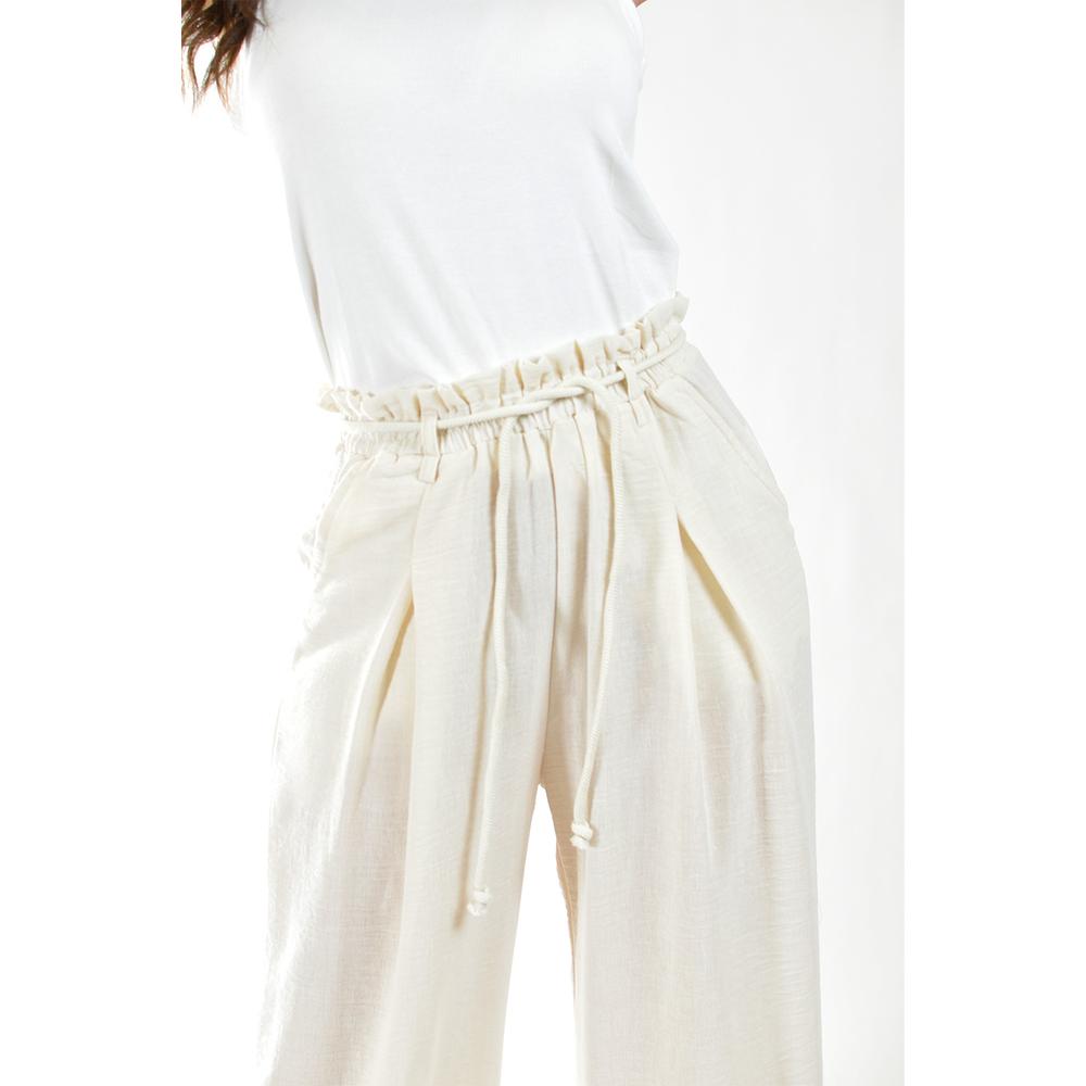 Foto 5 pulgar | Pantalón Juvenil Wide Leg con Pinzas Roman Fashion Hueso para Mujer