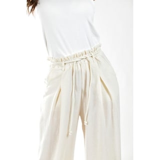 Foto 4 | Pantalón Juvenil Wide Leg con Pinzas Roman Fashion Hueso para Mujer