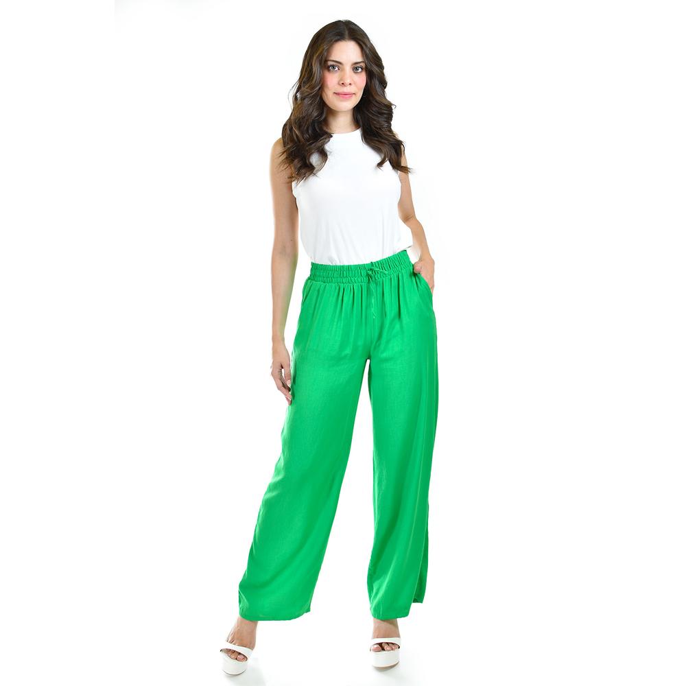 Foto 2 pulgar | Pantalón Pierna Amplia Roman Fashion Verde para Mujer