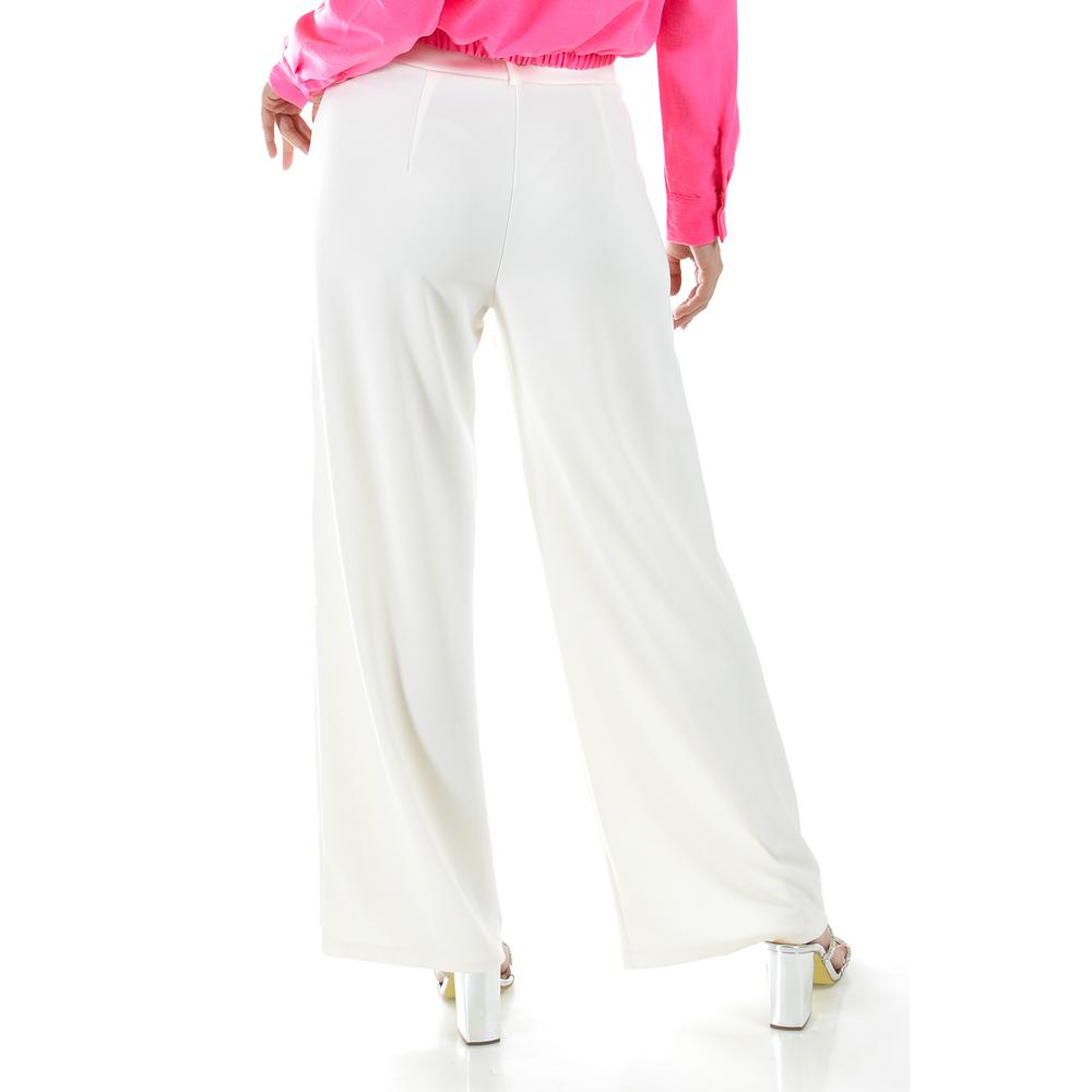 Foto 5 pulgar | Pantalón Roman Fashion Pierna Ancha Blanco