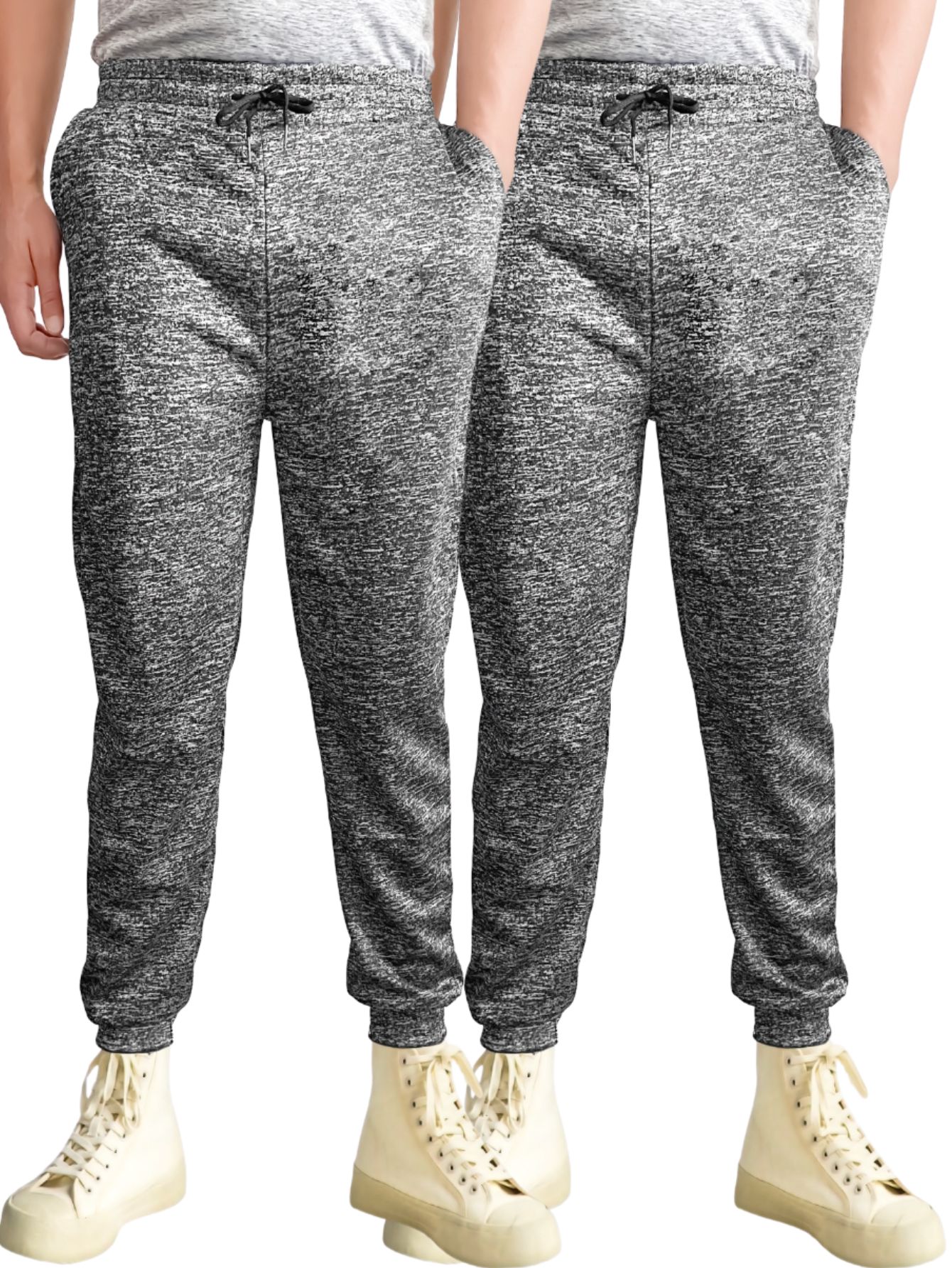 Foto 2 pulgar | Set De Dos Pants Deportivo Hombre Jogger Pant-043-px2 Colores Negro Y Negro Pantalones De Deporte Gym Pans
