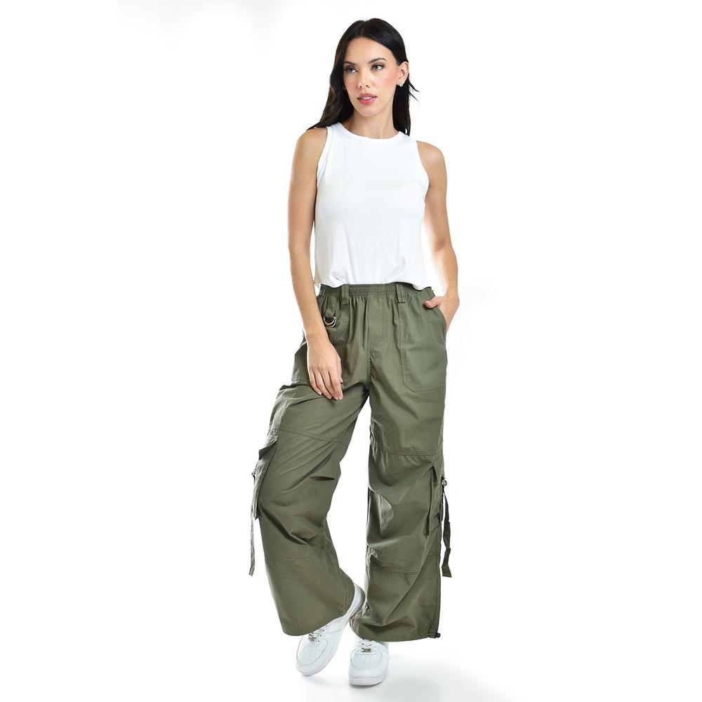 Foto 1 | Pantalon Cargo Con Puño Ajustable /juvenil, 0132 (verde Militar) Verde Oscuro