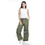 Pantalon Cargo Con Puño Ajustable /juvenil, 0132 (verde Militar) Verde Oscuro