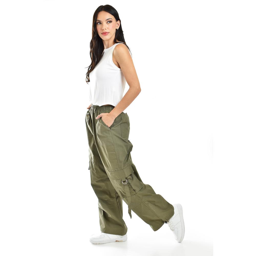 Foto 2 | Pantalon Cargo Con Puño Ajustable /juvenil, 0132 (verde Militar) Verde Oscuro