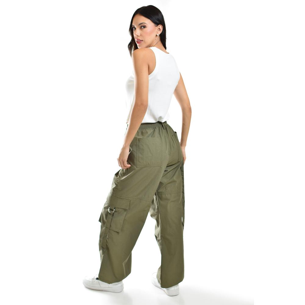 Foto 3 | Pantalon Cargo Con Puño Ajustable /juvenil, 0132 (verde Militar) Verde Oscuro