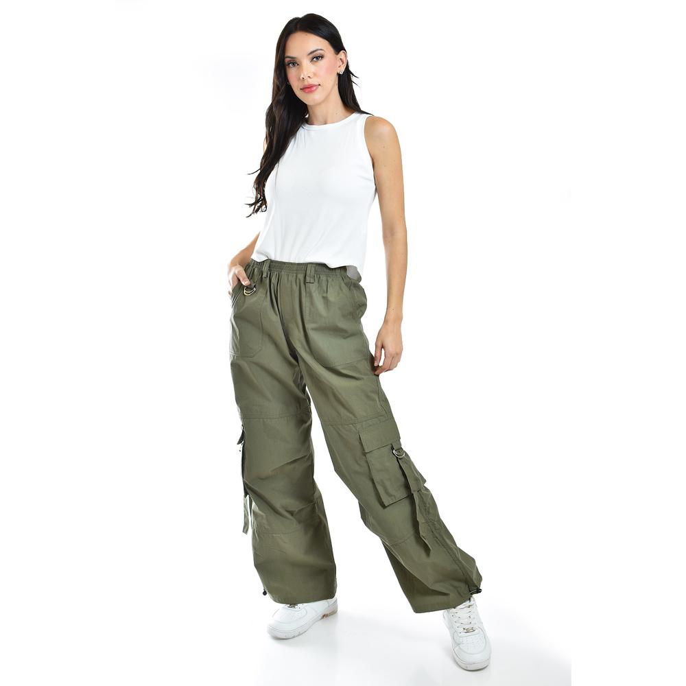Foto 6 | Pantalon Cargo Con Puño Ajustable /juvenil, 0132 (verde Militar) Verde Oscuro