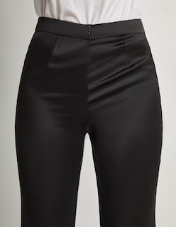 Foto 3 | Pantalón Devendi Color Negro Campana Satinado