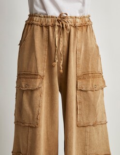 Foto 3 | Pantalón Devendi Color Camel Wide Leg Stretch
