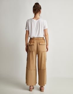 Foto 4 | Pantalón Devendi Color Camel Wide Leg Stretch
