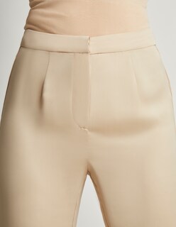 Foto 4 | Pantalón Devendi Color Biege Campana Satinado
