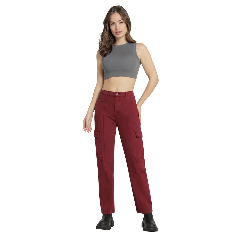 Foto 5 pulgar | Jeans Mujer Lee Cargo 506 Vino