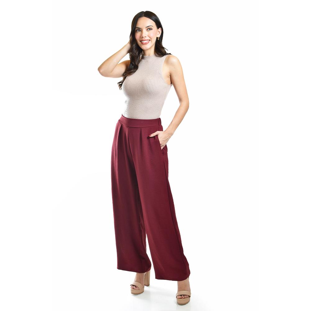 Foto 3 pulgar | Pantalon De Pierna Ancha Roman Fashion / Juvenil, 9202 (vino) Vino