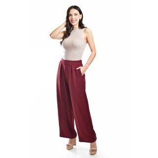 Foto 2 | Pantalon De Pierna Ancha Roman Fashion / Juvenil, 9202 (vino) Vino