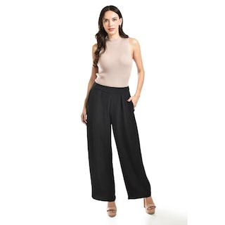 Foto 1 | Pantalon De Pierna Ancha Roman Fashion / Juvenil, 9202 (negro) Negro