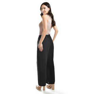 Foto 3 | Pantalon De Pierna Ancha Roman Fashion / Juvenil, 9202 (negro) Negro