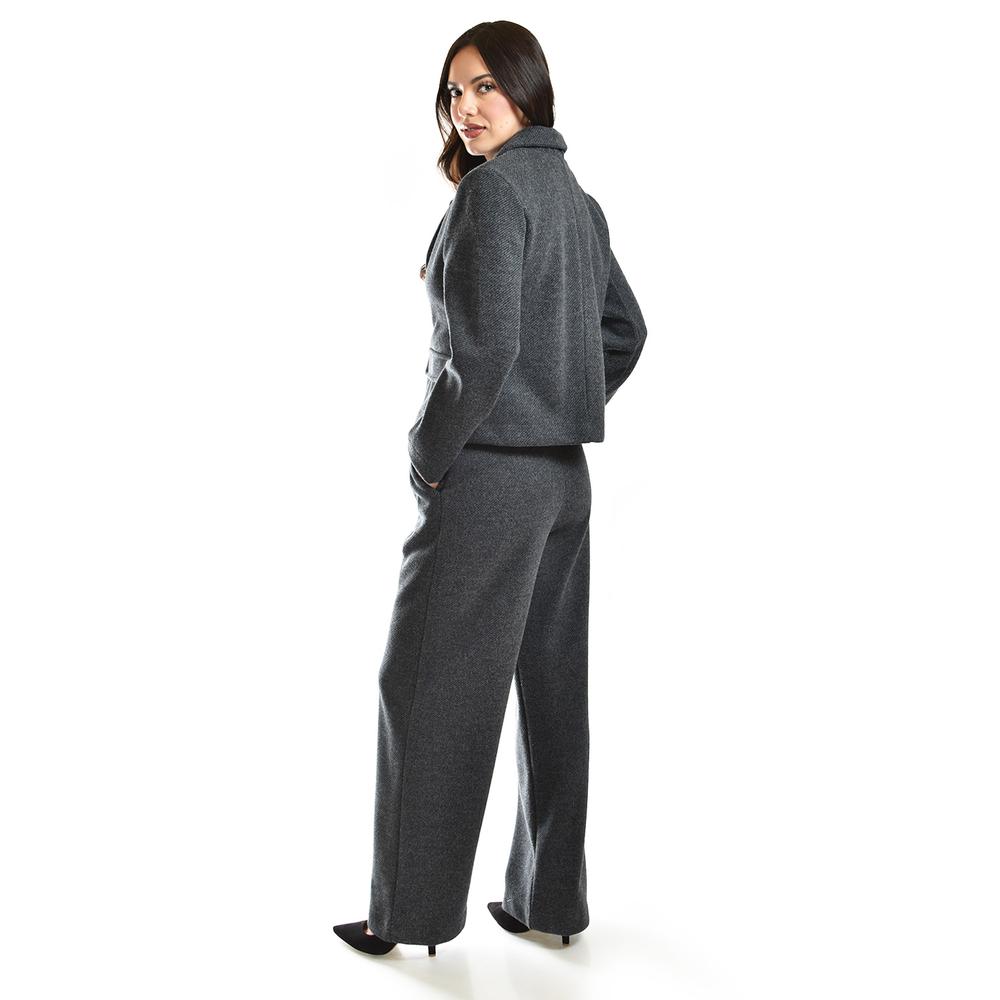 Foto 3 | Set De Pantalon Y Blazer Con Textura Roman Fashion /juvenil, 127 (gris Obscuro) Gris