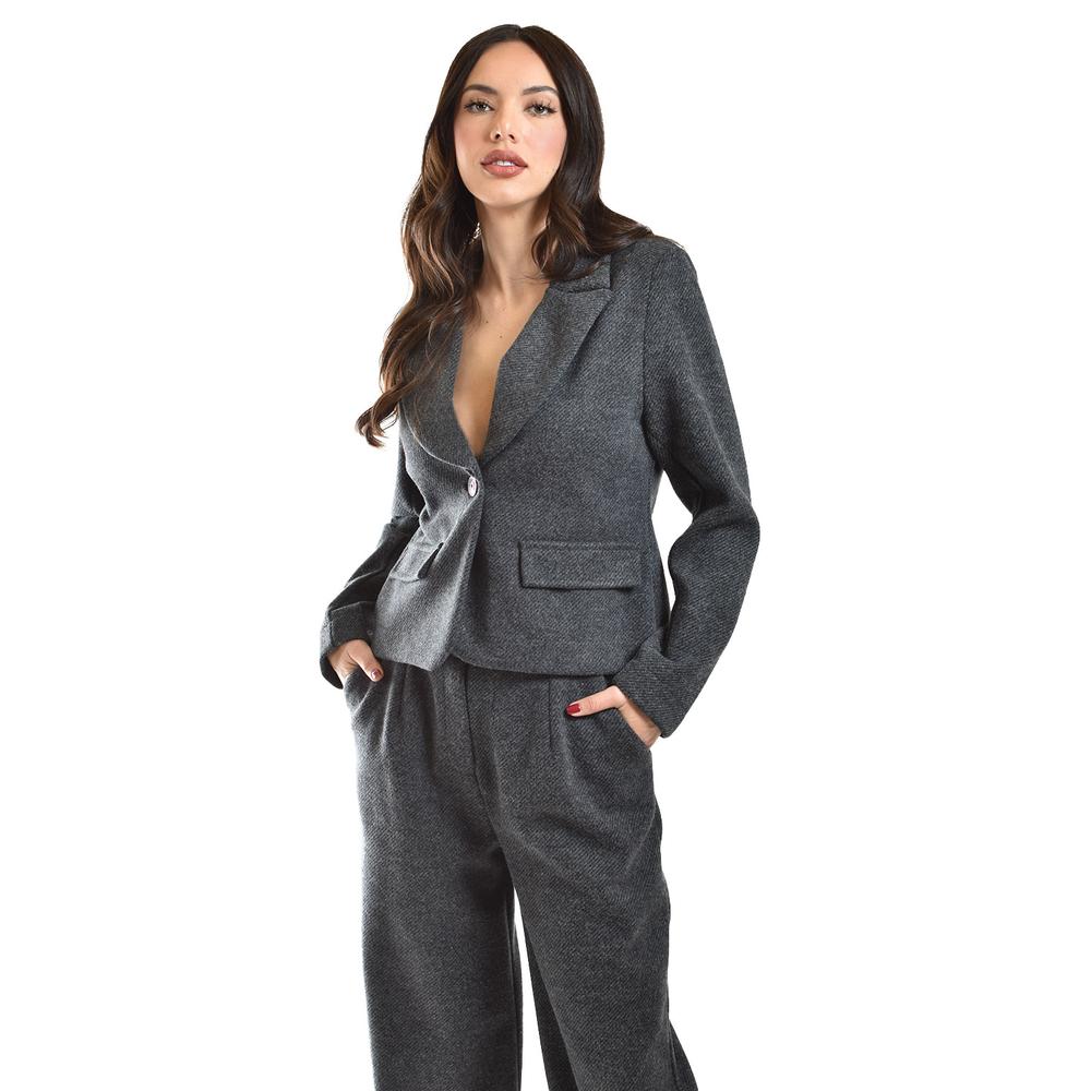 Foto 6 pulgar | Set De Pantalon Y Blazer Con Textura Roman Fashion /juvenil, 127 (gris Obscuro) Gris