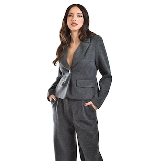 Foto 5 | Set De Pantalon Y Blazer Con Textura Roman Fashion /juvenil, 127 (gris Obscuro) Gris