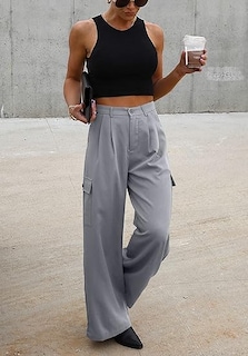 Foto 5 | Pantalones Cargo Dokotoo Lounge 2024 Fall Gris para Mujer- Venta Internacional