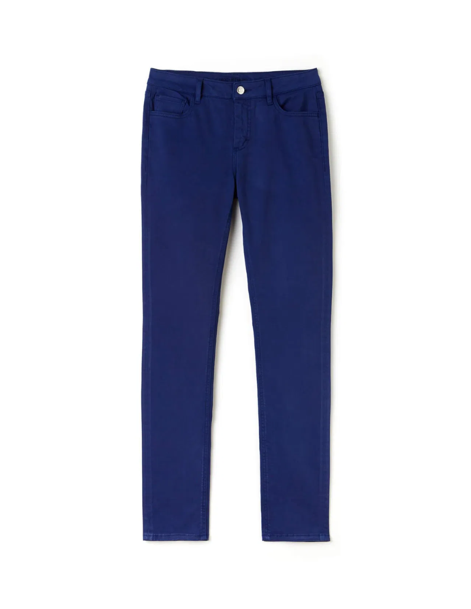Foto 2 pulgar | Pantalón Lacoste Slim Fit Strech Color Azul Para Mujer