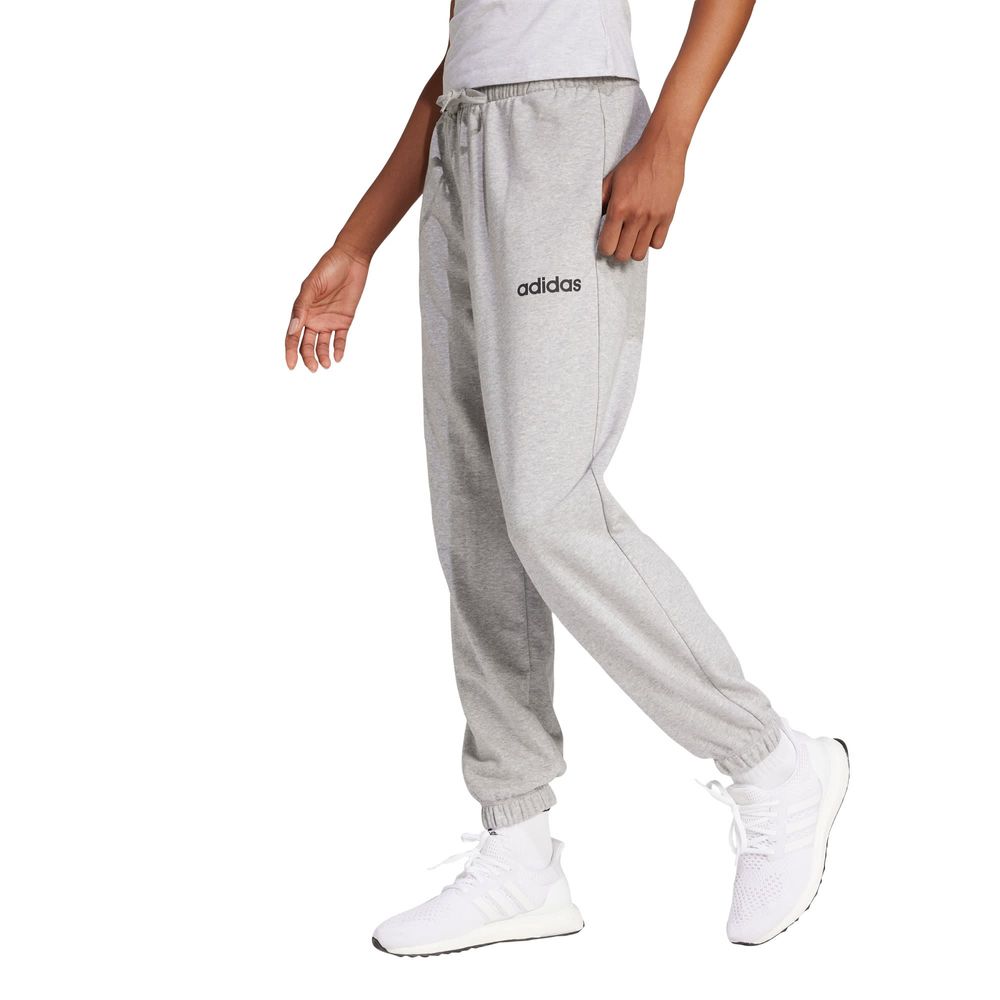 Foto 2 | Pants Essentials Linear Felpa Francesa Puños Ajustados Adidas Gris para Mujer