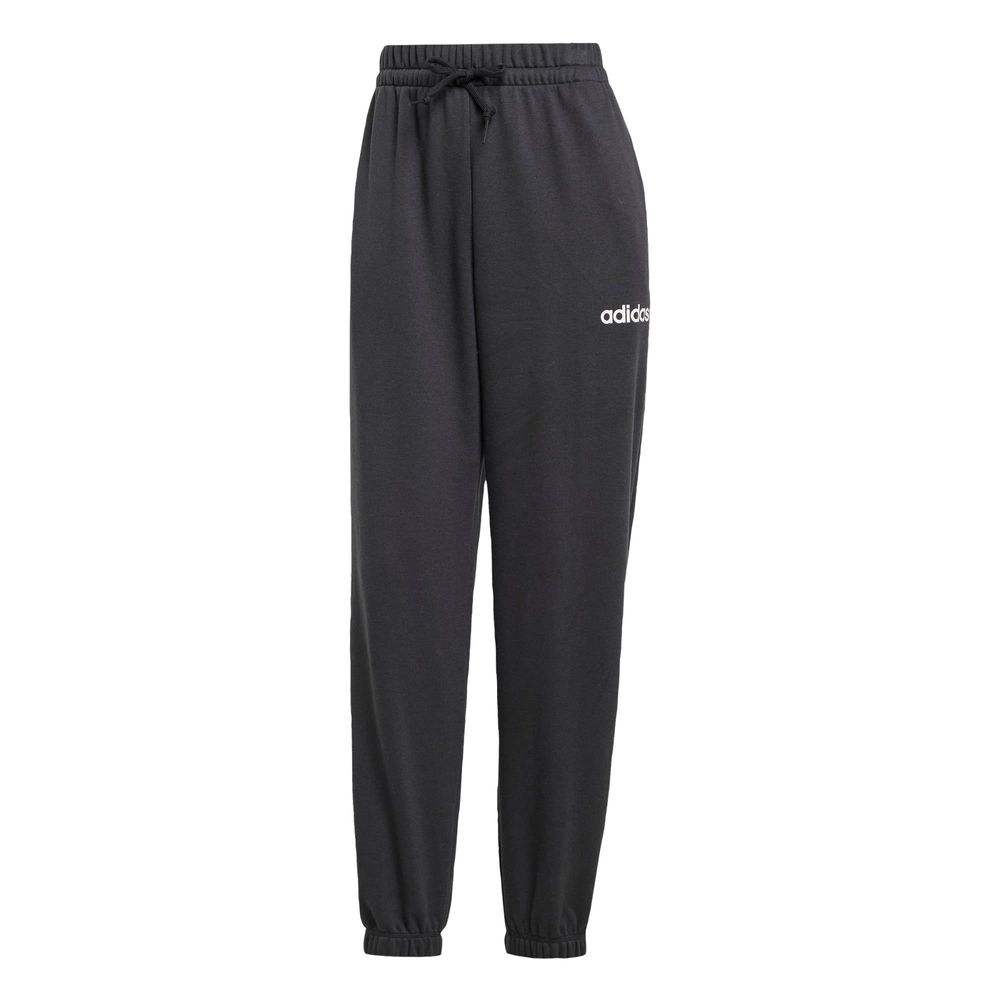 Pants Essentials Linear Felpa Francesa Puños Ajustados Adidas Negros para Mujer