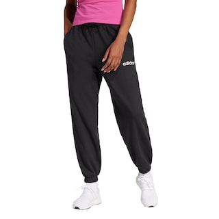 Foto 2 | Pants Essentials Linear Felpa Francesa Puños Ajustados Adidas Negros para Mujer