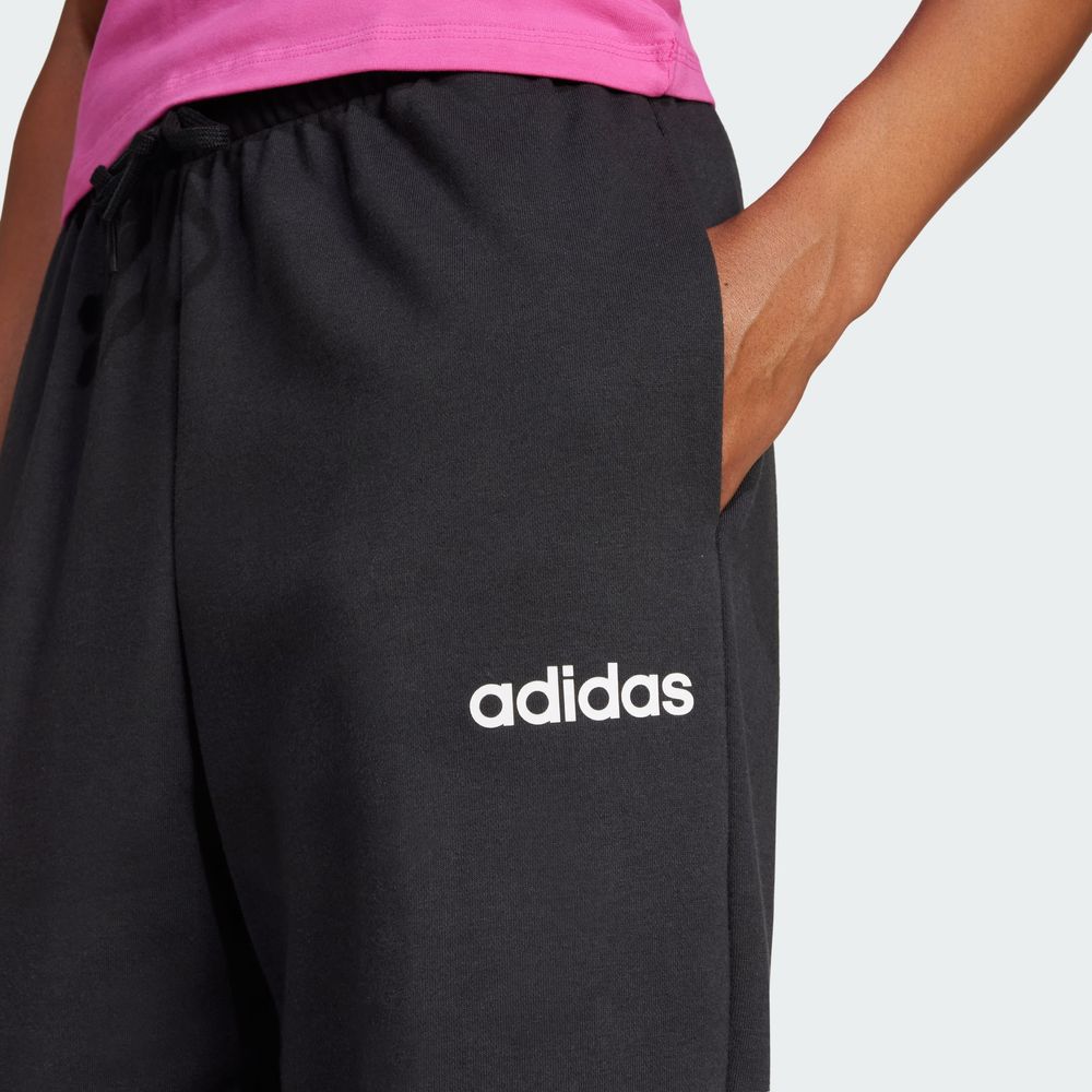 Foto 8 pulgar | Pants Essentials Linear Felpa Francesa Puños Ajustados Adidas Negros para Mujer