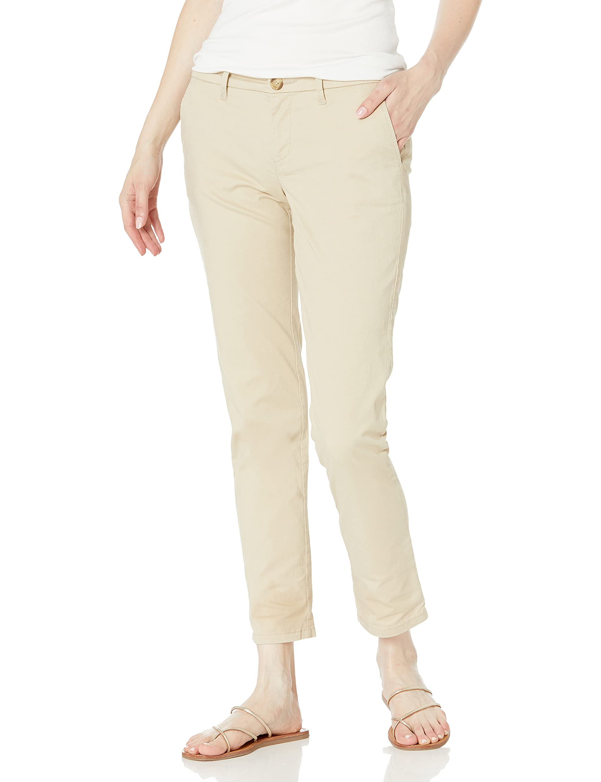 Foto 2 pulgar | Pantalón Chino Tommy Hilfiger Hampton De Corte Holgado Para Mujer, Color Caqui 18 - Venta Internacional.