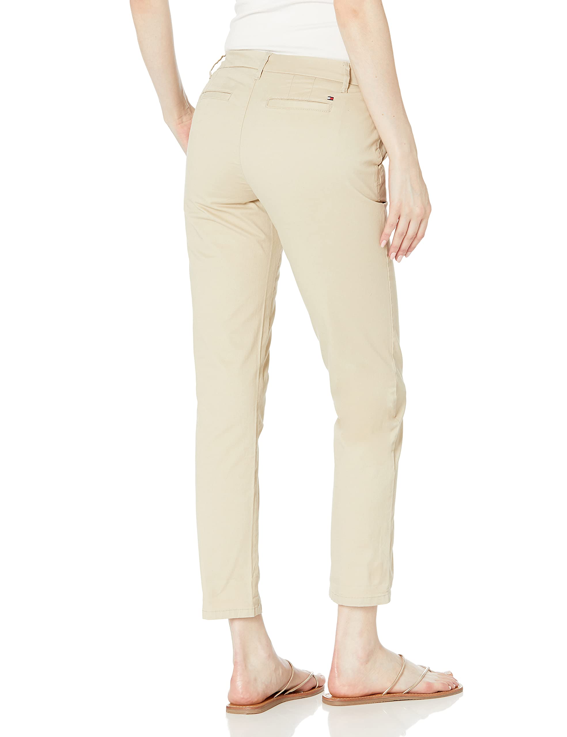 Foto 3 pulgar | Pantalón Chino Tommy Hilfiger Hampton De Corte Holgado Para Mujer, Color Caqui 18 - Venta Internacional.