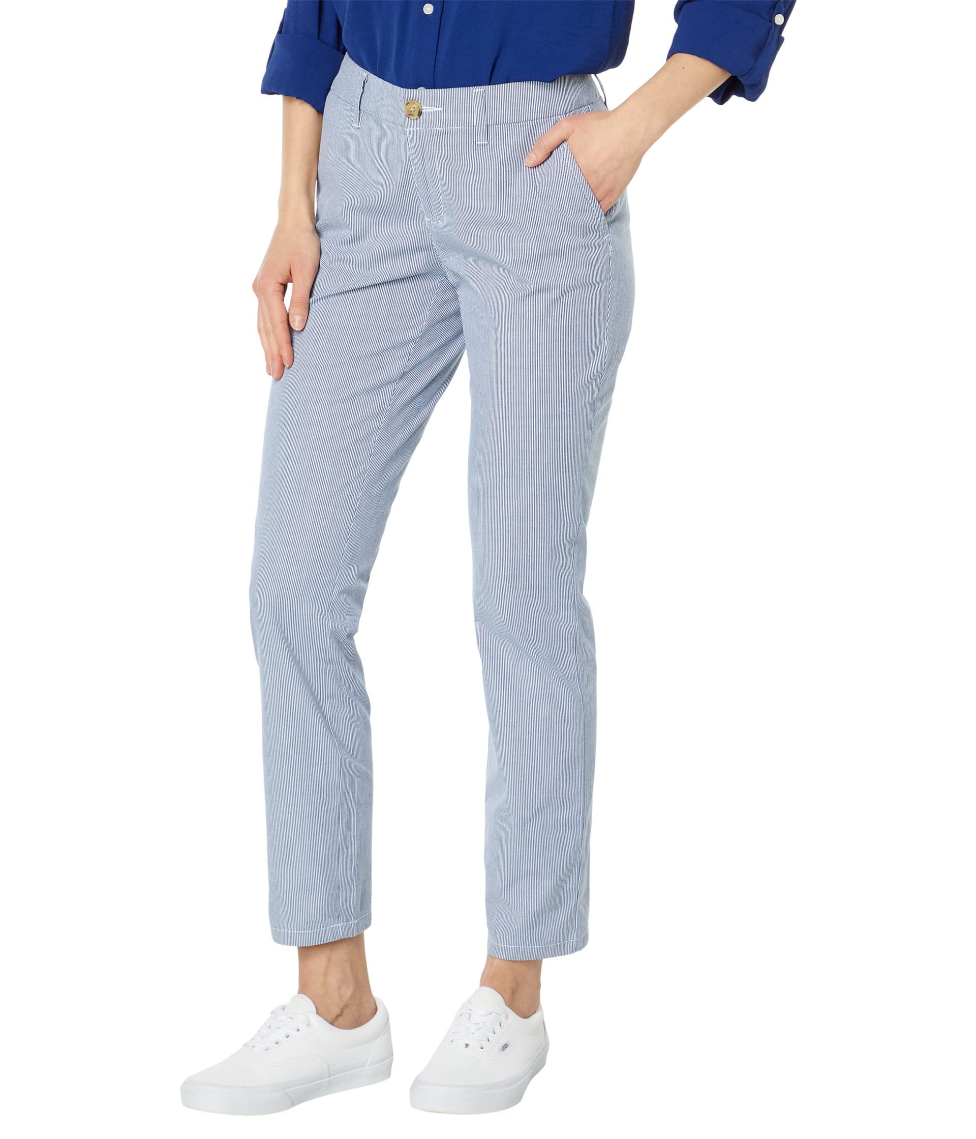 Foto 2 pulgar | Pantalones Tommy Hilfiger Hampton Chino Stripe Azul/blanco Talla 14 - Venta Internacional.