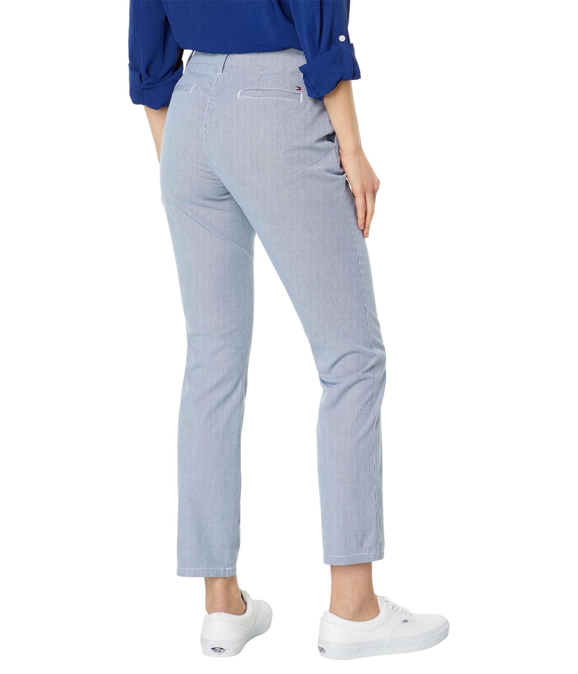 Foto 3 pulgar | Pantalones Tommy Hilfiger Hampton Chino Stripe Azul/blanco Talla 14 - Venta Internacional.