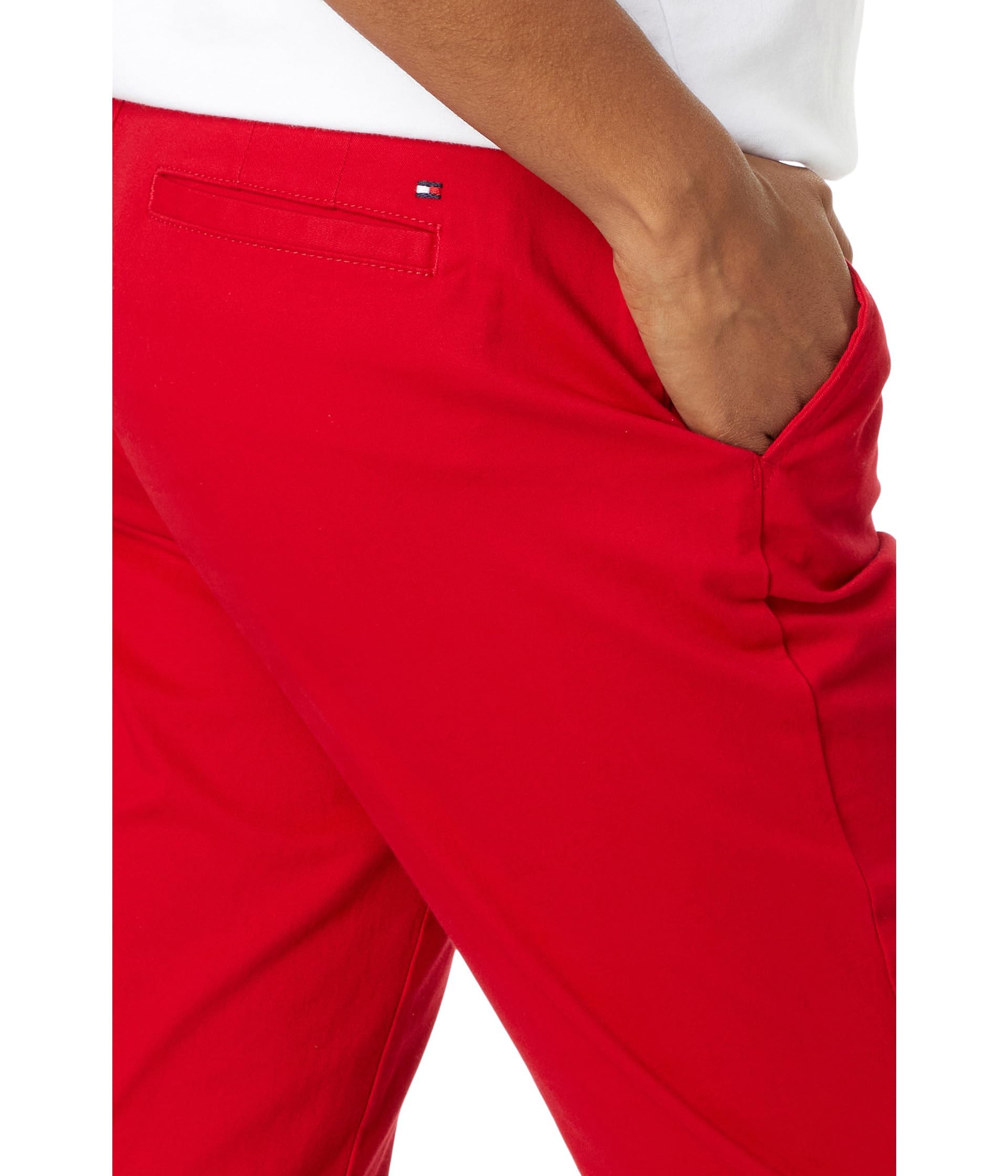 Foto 4 pulgar | Pantalones Tommy Hilfiger Hampton Chino Escarlata De Pierna Recta - Venta Internacional.