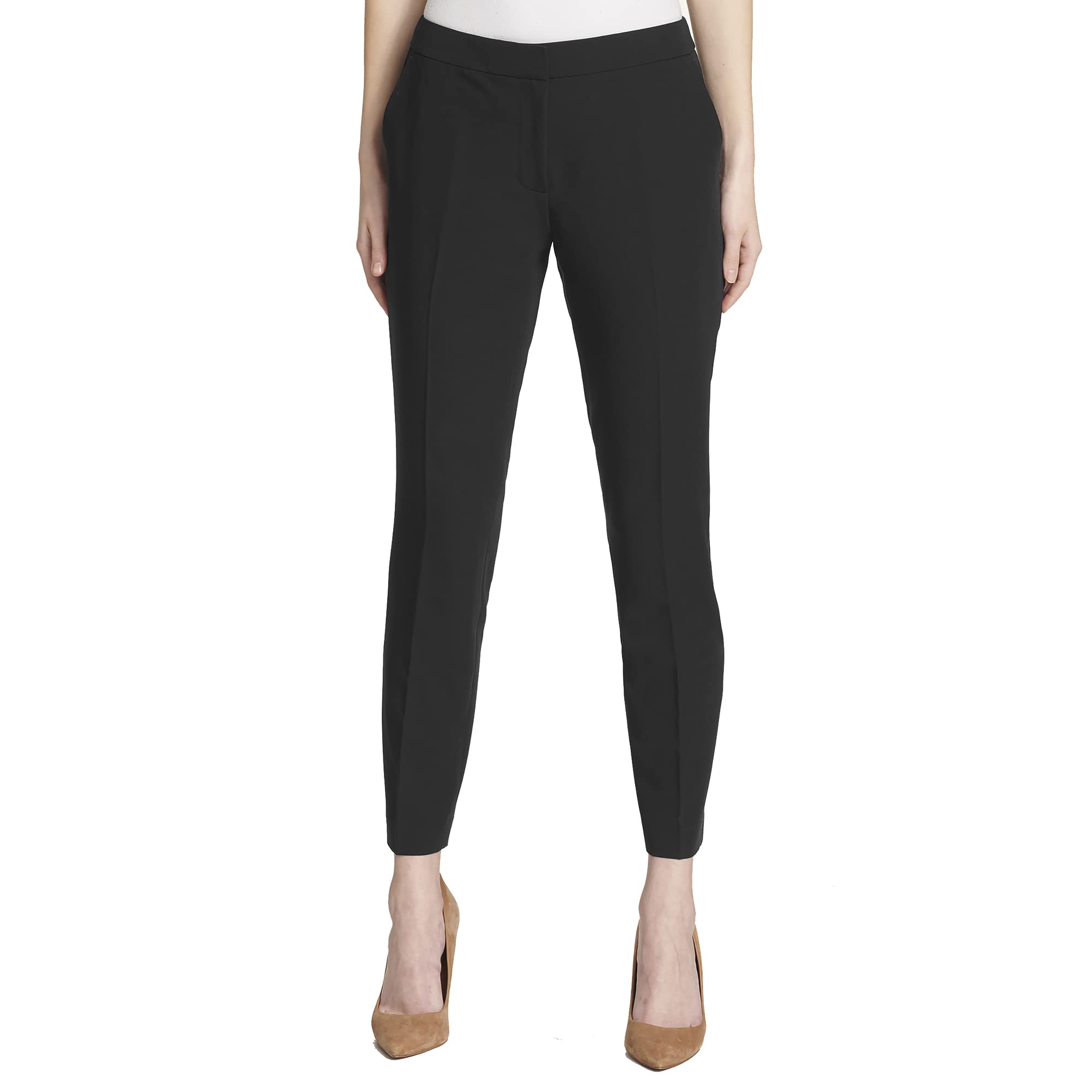 Foto 2 pulgar | Pantalones De Vestir Tommy Hilfiger De Piernas Rectas Para Mujer, Negros, 12 - Venta Internacional.