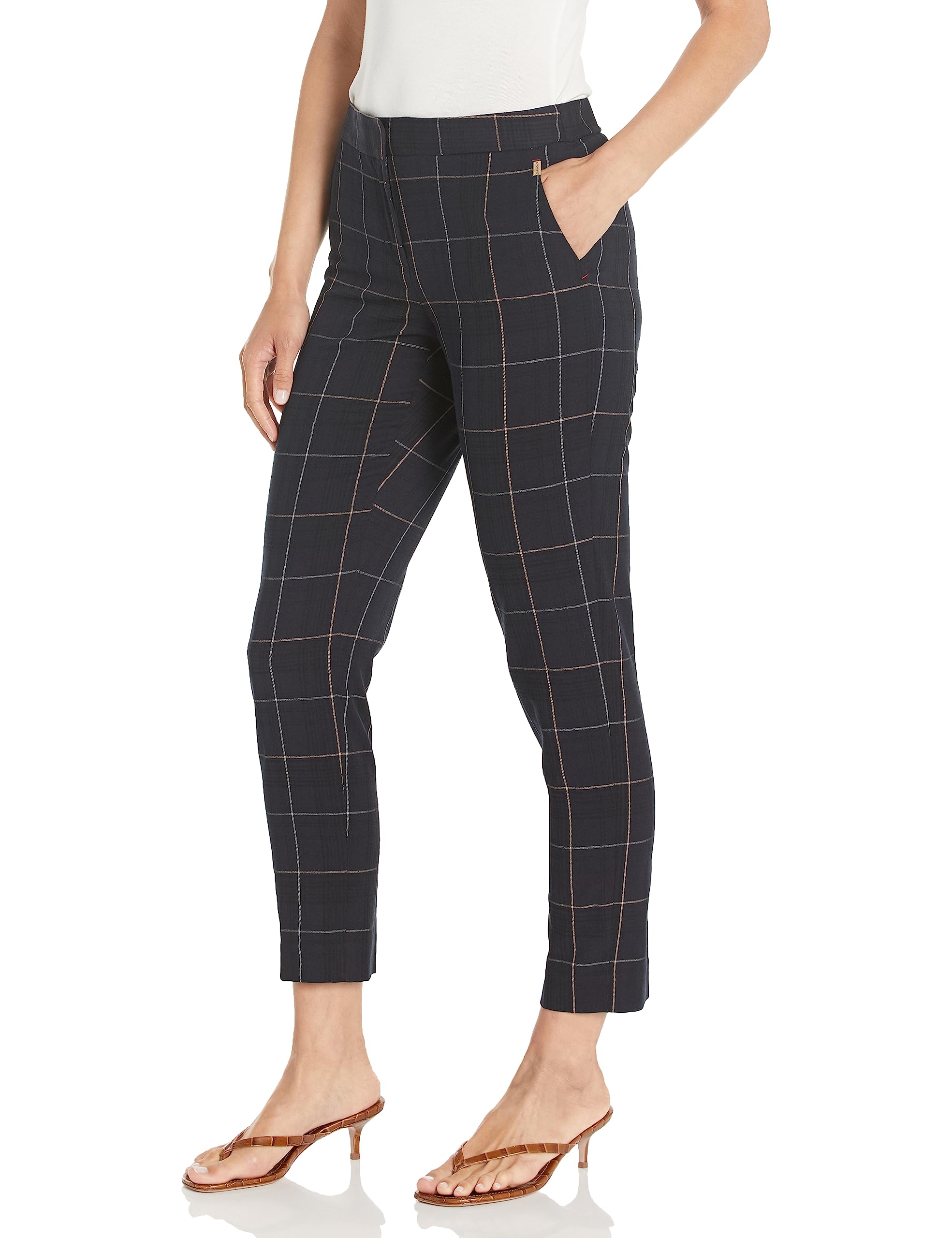 Pantalones Tommy Hilfiger Business Para Mujer, Talla Midnight/grey, 8 - Venta Internacional.