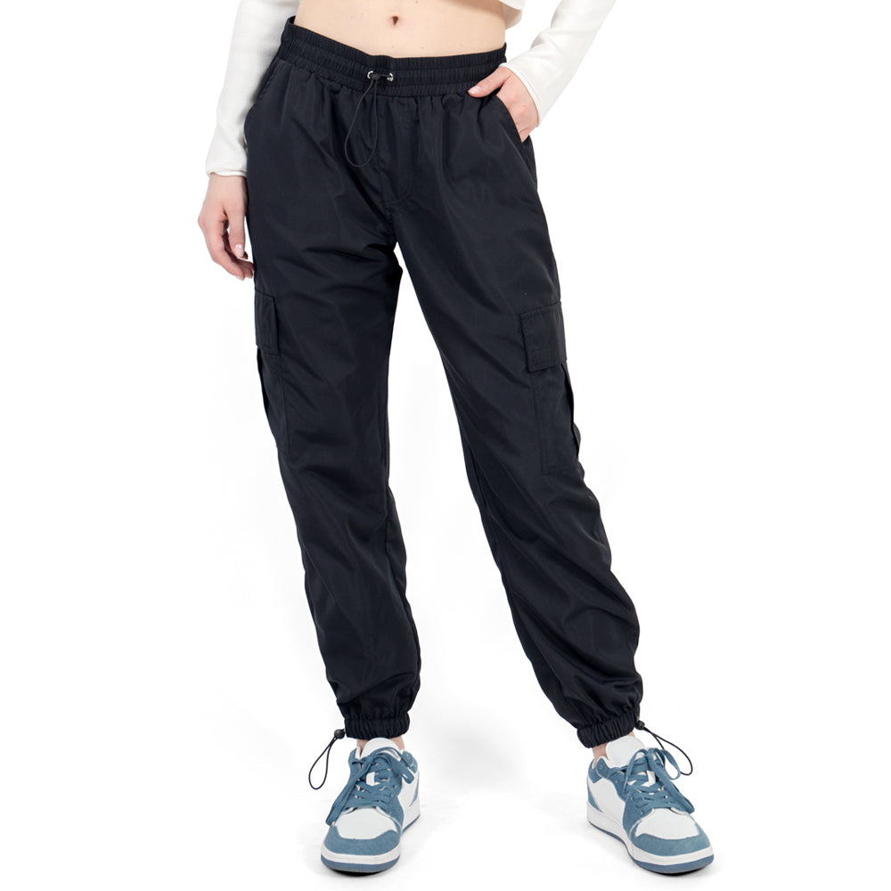Pantalón Para Mujer Jogger Saka Cargo 2 Bolsas Quarry Color Negro