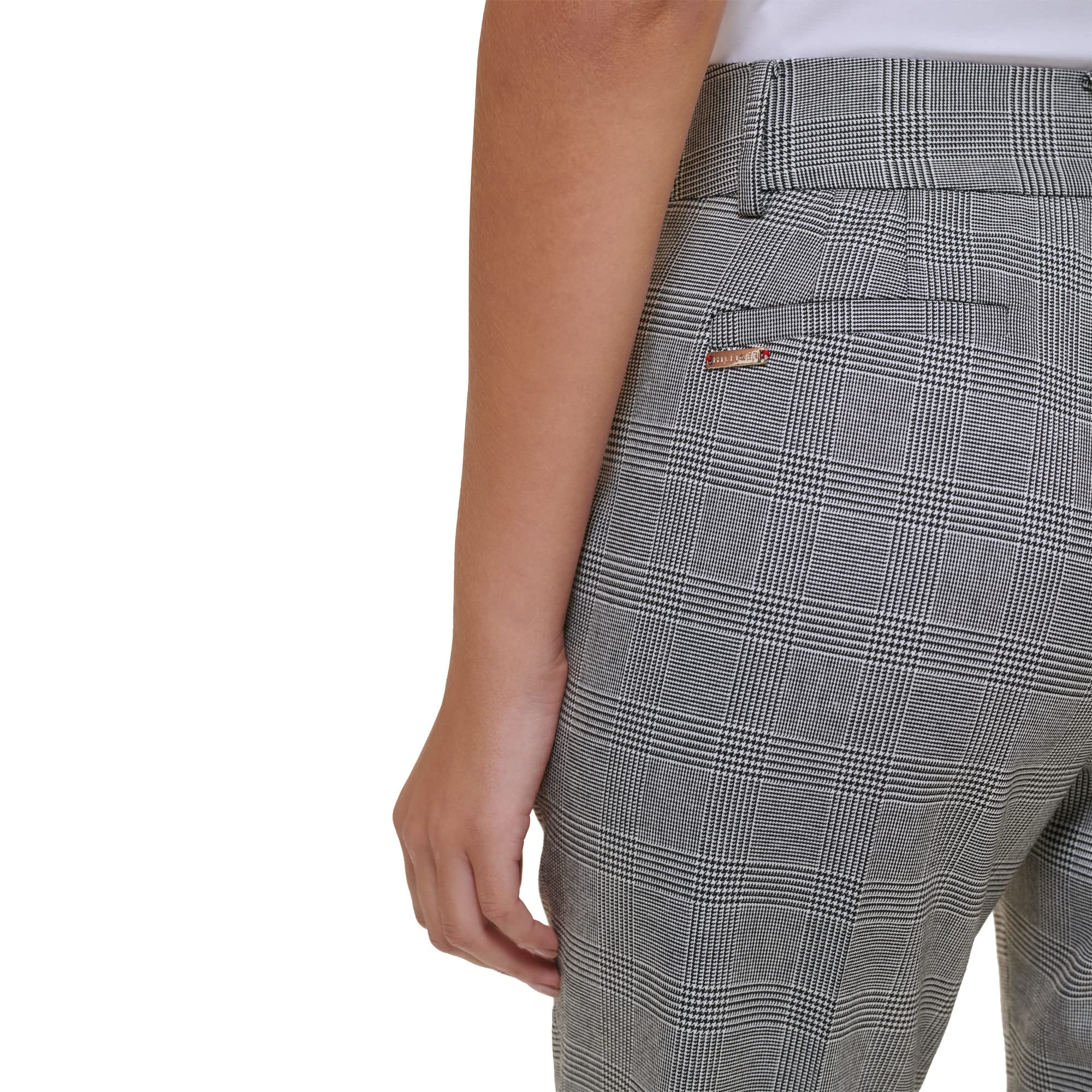Foto 3 pulgar | Pantalones Tommy Hilfiger Glen Plaid Sutton Bootcut Negro/marfil 16 - Venta Internacional.