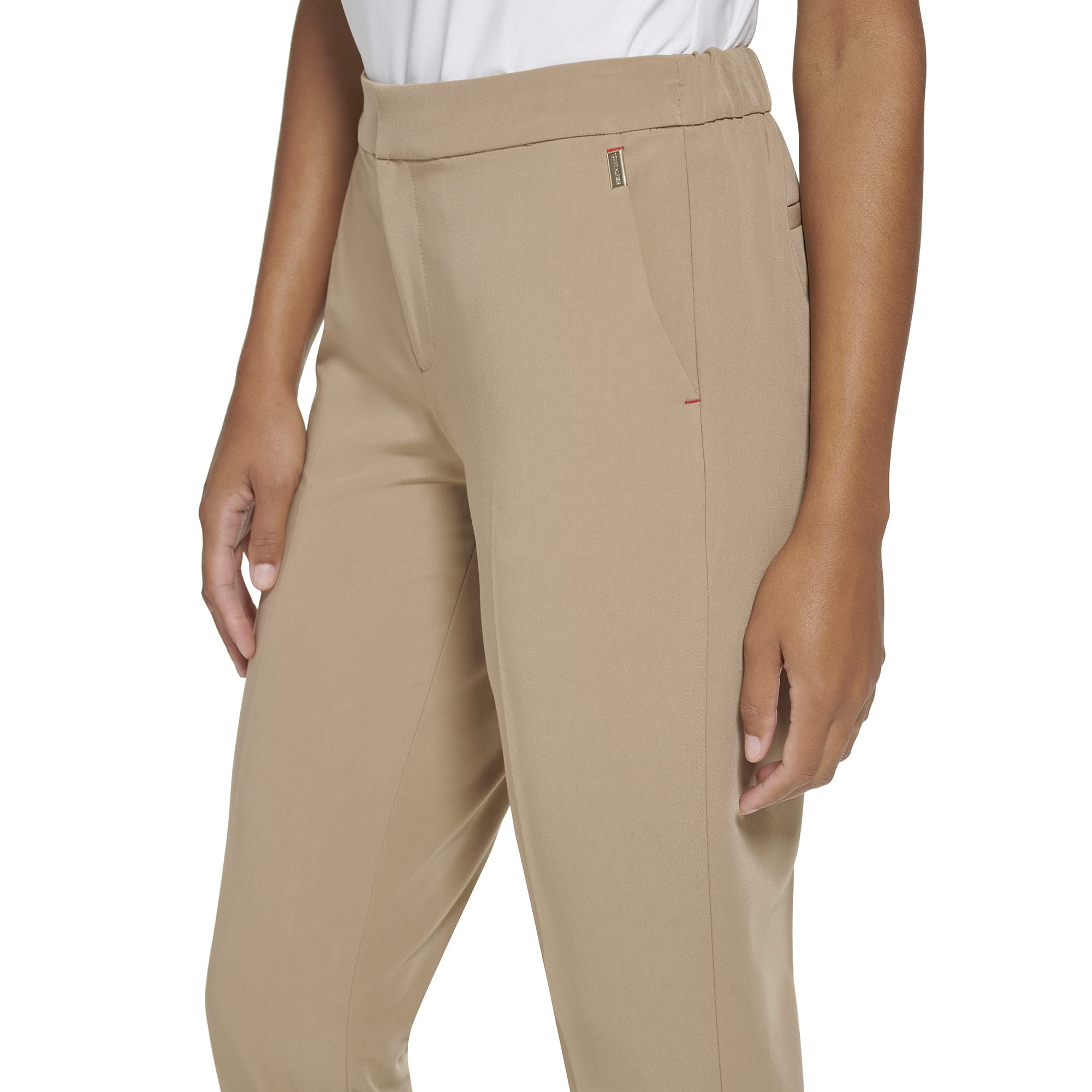 Foto 3 pulgar | Pantalones Tommy Hilfiger Sloane De Cintura Elástica De Cintura Media Para Mujer - Venta Internacional.