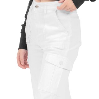 Foto 4 | Pantalón Lady Twill High Waist Para Mujer Quarry Color Blanco
