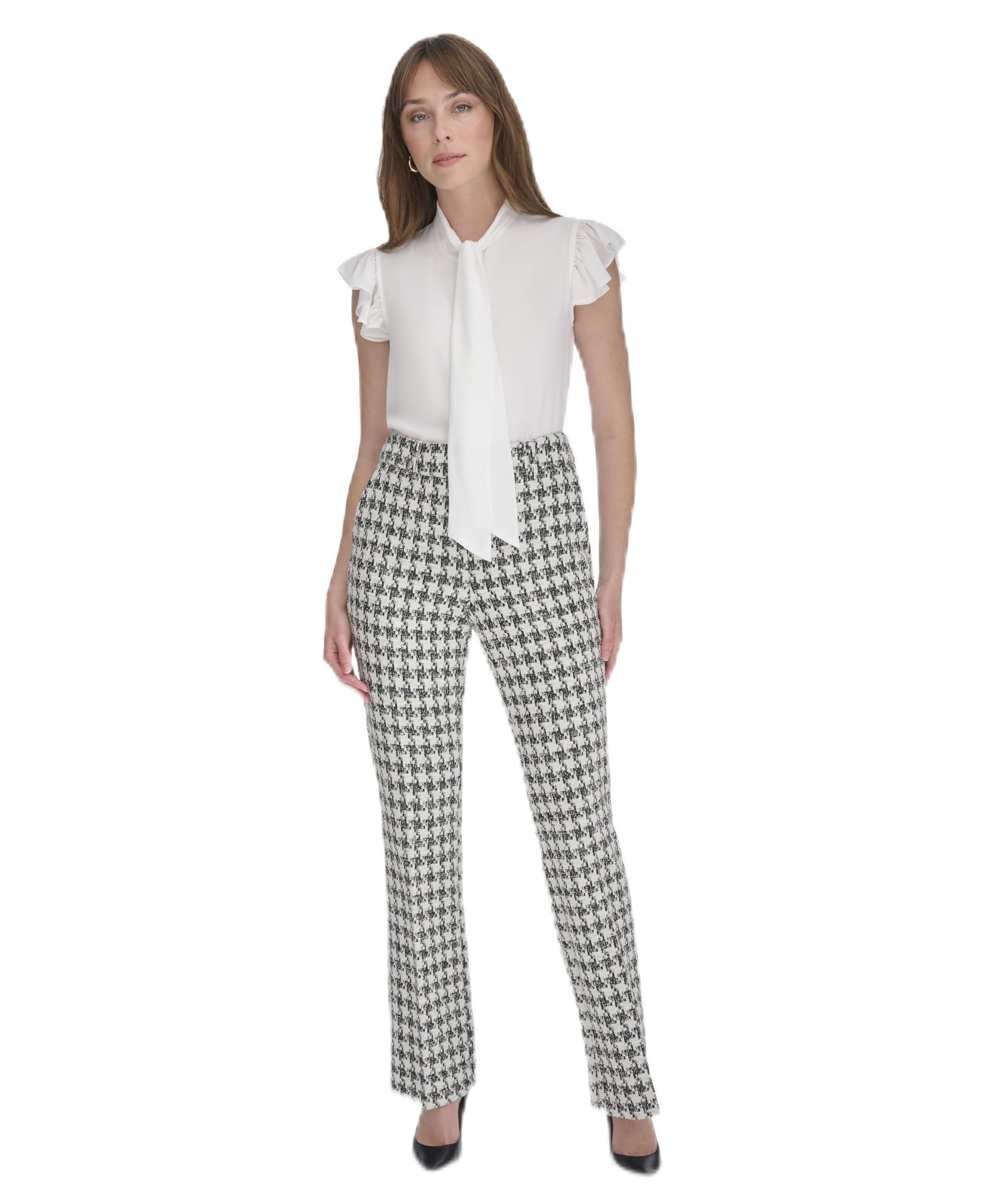 Foto 2 pulgar | Pantalones Tommy Hilfiger Bootcut Sutton Para Mujer, Color Negro/perla, Talla 4 - Venta Internacional.