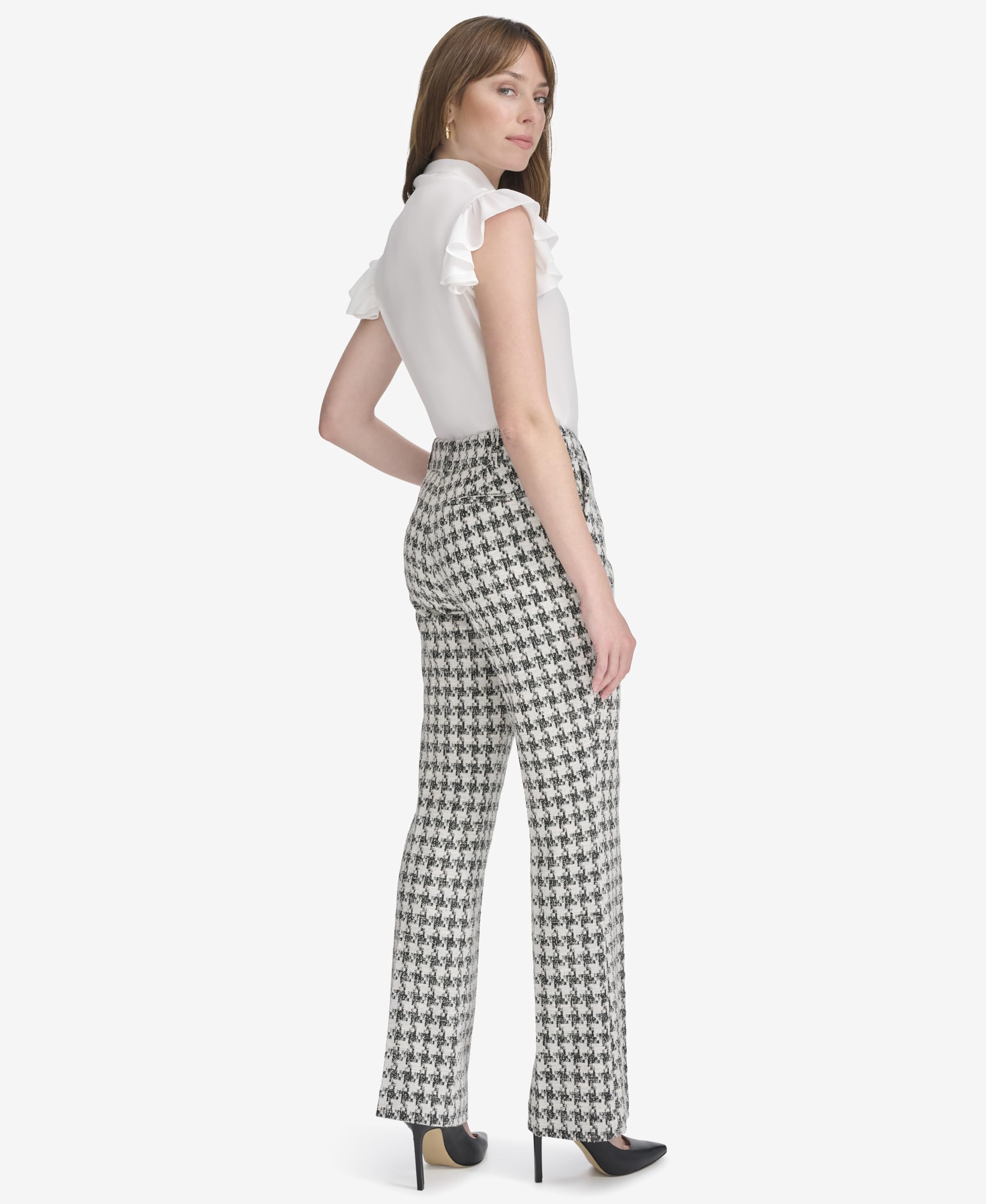 Foto 3 pulgar | Pantalones Tommy Hilfiger Bootcut Sutton Para Mujer, Color Negro/perla, Talla 4 - Venta Internacional.