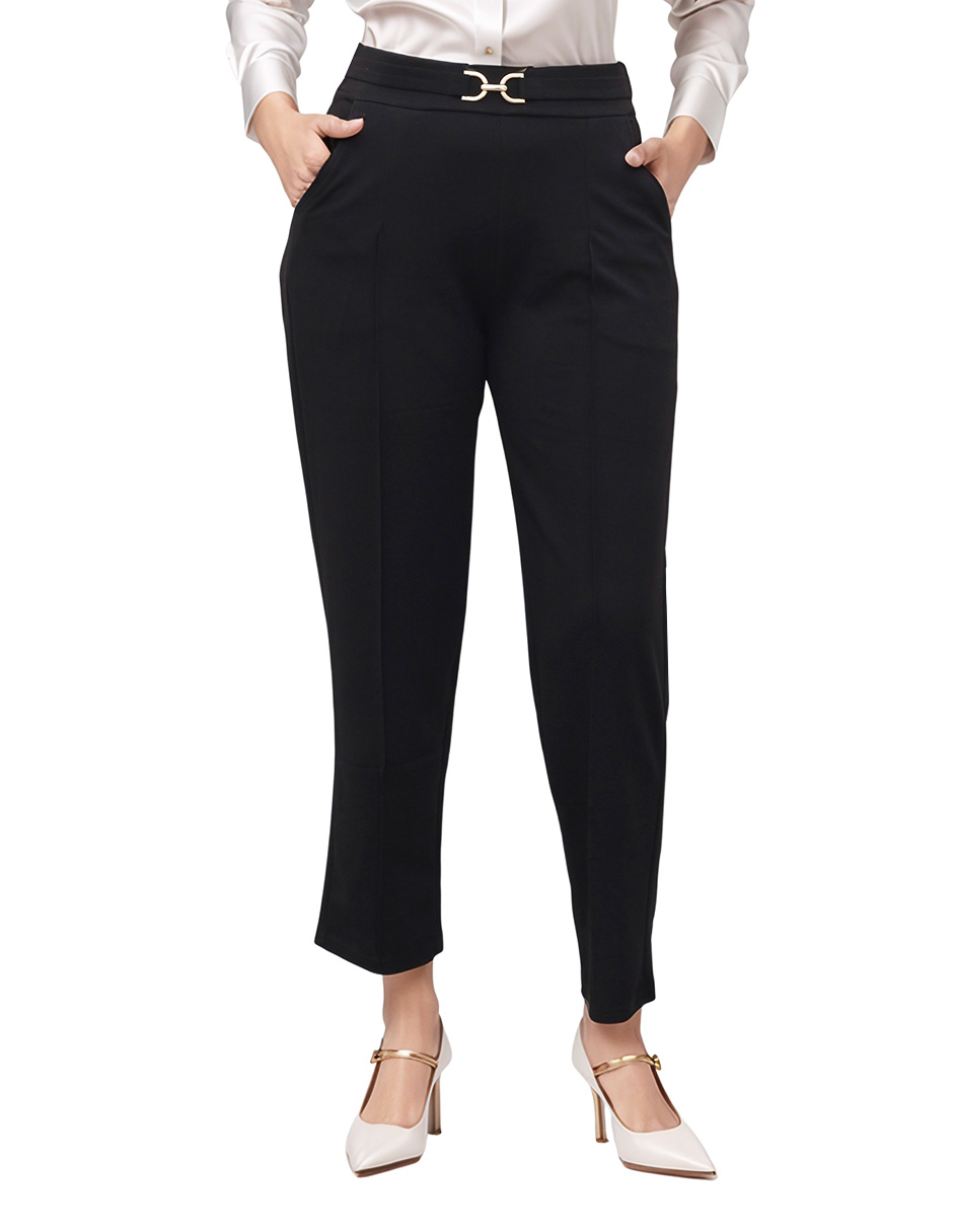Foto 2 pulgar | Pantalón Campana Brillantes Beddel P92205 Negro L/xl