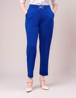 Foto 1 | Pantalón Recto Bolsas Hebilla Beddel P93102 Azul L/xl